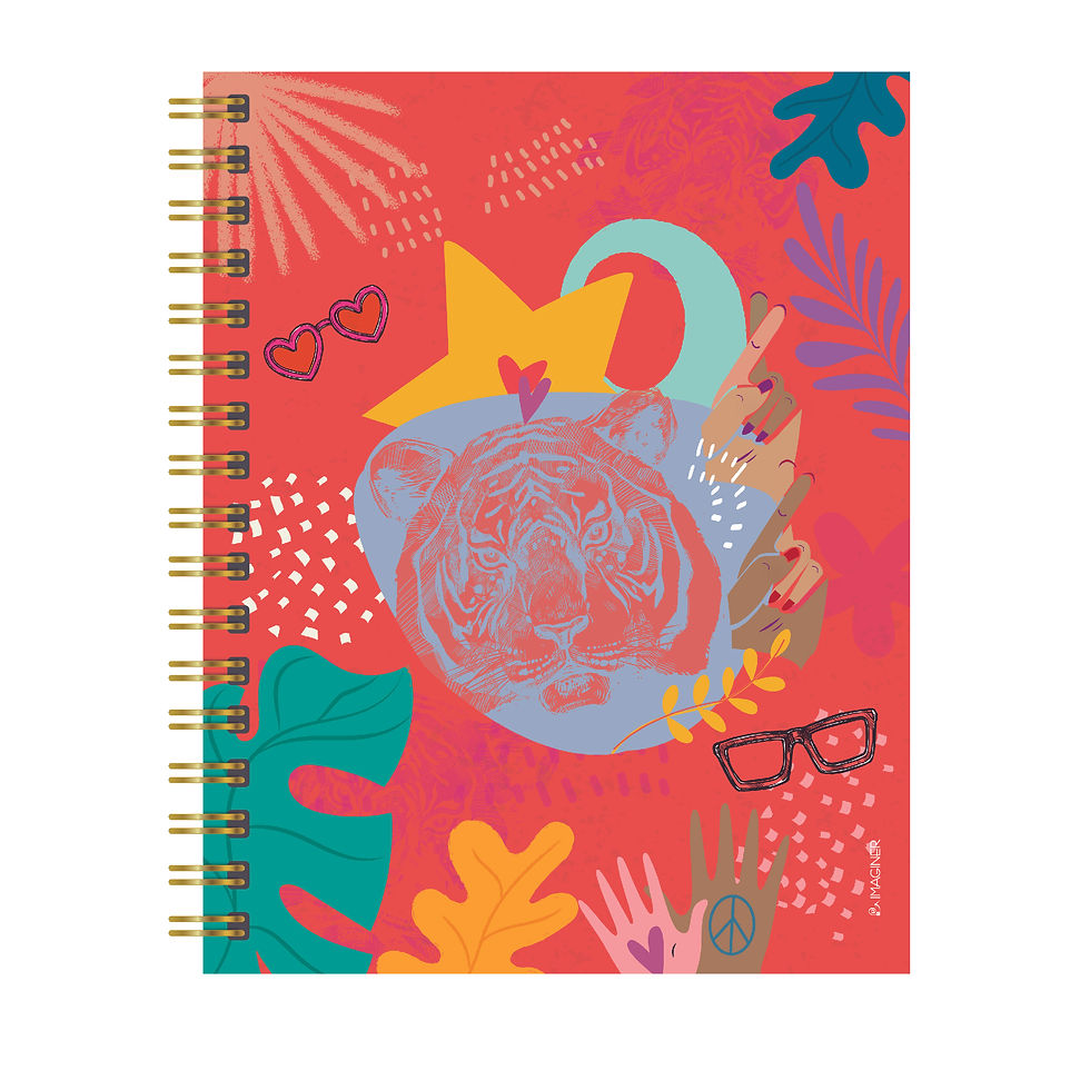 Miniatura: Cuaderno 1/2 Oficio Tapa dura Tigre