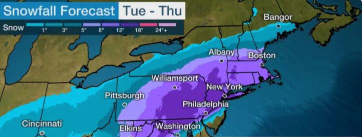 Winter Storm Gail Map Winter Storm Gail Forecast To Hit This Week