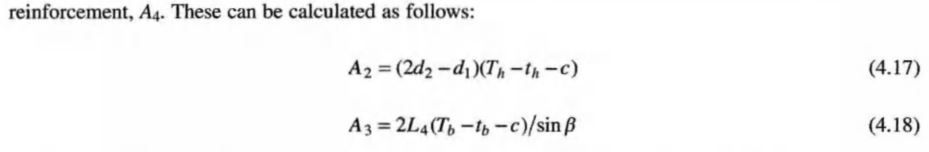 The area A4 is the area of properly attached reinforcement and the welds that are within the limits of reinforcement. The Code specifies minimum weld sizes in para. 328.5.4. The designer is directed to assume that the minimum dimensions specified by the Code arc provided, unless the welder is specifically directed to make larger welds. The ASME B31.3 Code does not require the designer to specify branch connection weld size, because generally acceptable minimum sizes are specified by the Code. Additionally, the ASME B31.3 Code differs from the Pressure Vessel Code in that strength calculations for load paths through the weld joints are not required.
