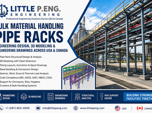 Little P.Eng. Engineering for Bulk Material Handling Pipe Racks Engineering Design, 3D Modeling & Engineering Drawings Across USA and Canada