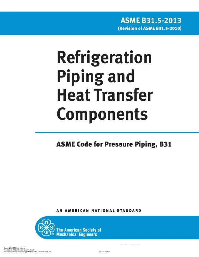 Asme B31 5 Refrigeration Piping