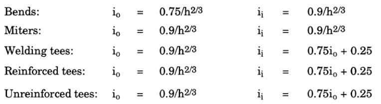 stress intensification factors for piping codes