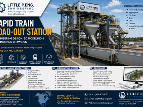 Little P.Eng. Engineering for Rapid Train Load-Out Station Engineering Design, 3D Modeling & Engineering Drawings Across USA and Canada