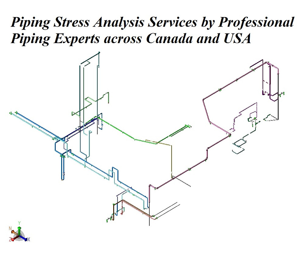 Piping Stress Analysis Services by Professional Piping Experts across Canada and USA. Our professional piping stress engineers have a bachelor's and Masters degree in mechanical / structural engineering and province license (P.Eng.) in Alberta, Saskatchewan, British Columbia and Ontario. We review, validate, certify and stamp piping and structural packages. Also check Industries We Serve. We provide premium piping engineering & full-service pipe design and pipeline / pipe stress analysis services, from initial concept through final construction. We serve all types of industries across Canada & globally. Using CAESAR II and pipe stress calculations as per API, ASME B31.3, B31.1, B31.8, B31.4, CSA Z662.