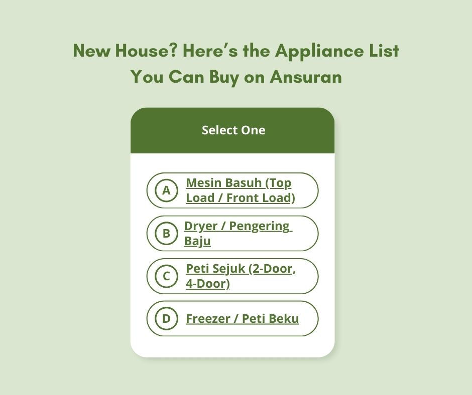 New House? Here’s the Full Appliance List You Can Buy on Ansuran