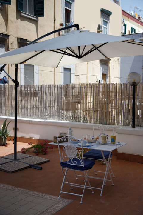 Dettaglio sul terrazzo