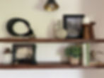 Curated pieces for open concept shelving.