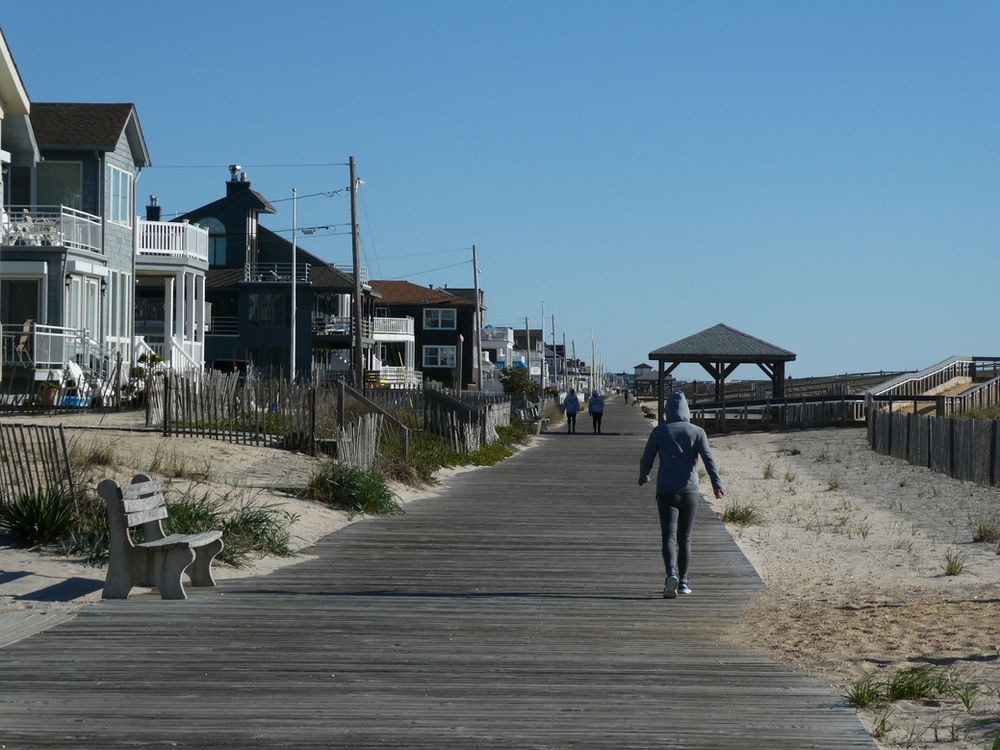 Lavallette Popular Boardwalk for Walkers and Joggers. More Commerce