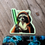Thumbnail: Jedi Knight Rocky Raccoon Glow-in-the-Dark 2" Die Cut Vinyl Sticker