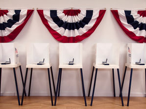 Empty voting booths