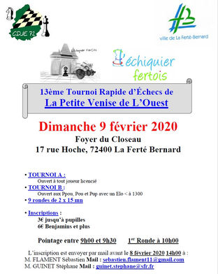 Affiche Grand Prix de La Ferté-Bernard le dimanche 9 février 2020