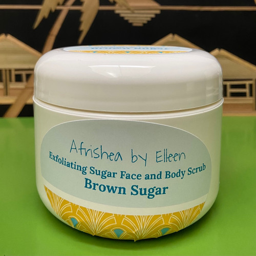 Brown Sugar Exfoliating Face and Body Scrub Afrishea by Ellen