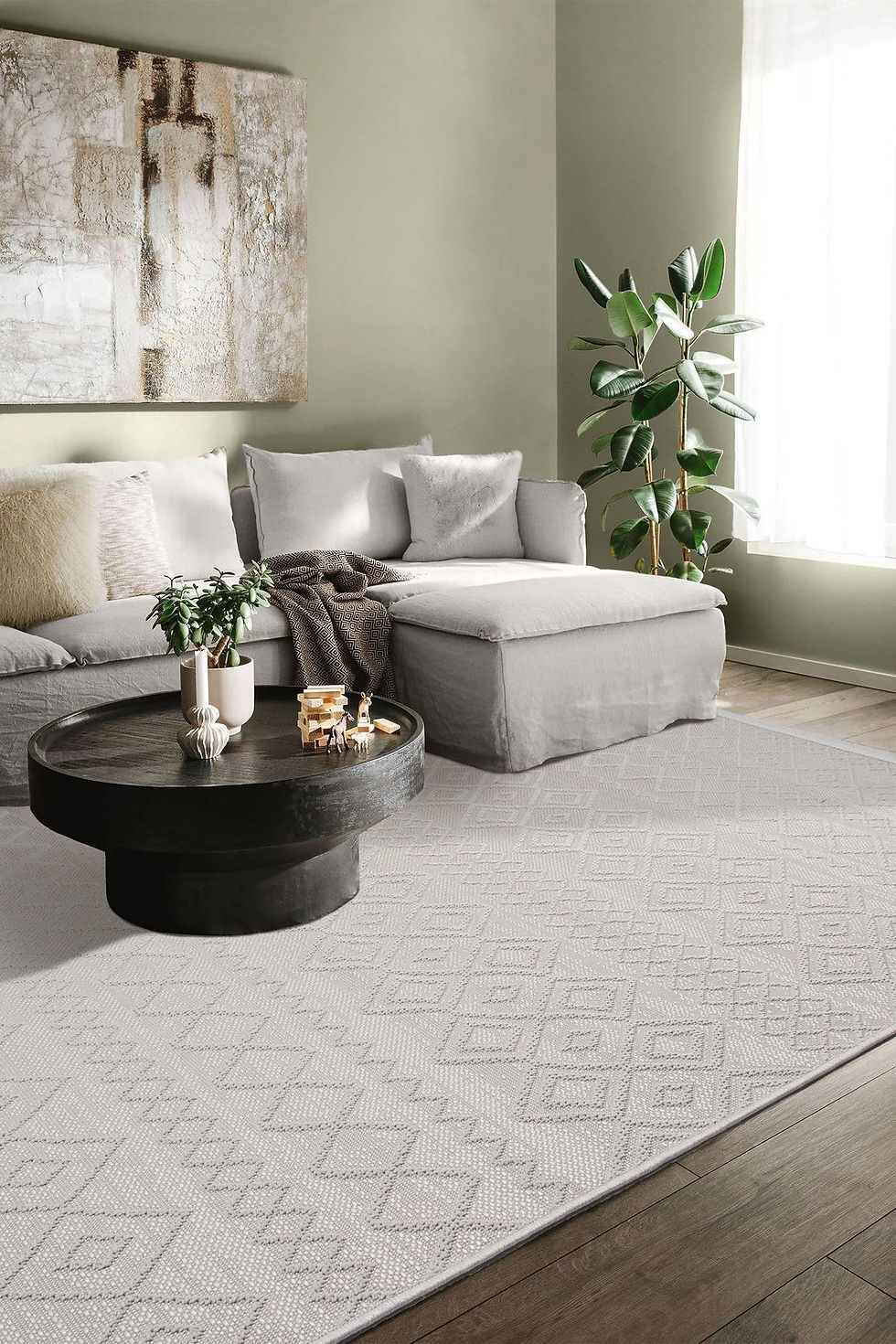 SİMBA SM01 WHITE MAKİNE HALISI