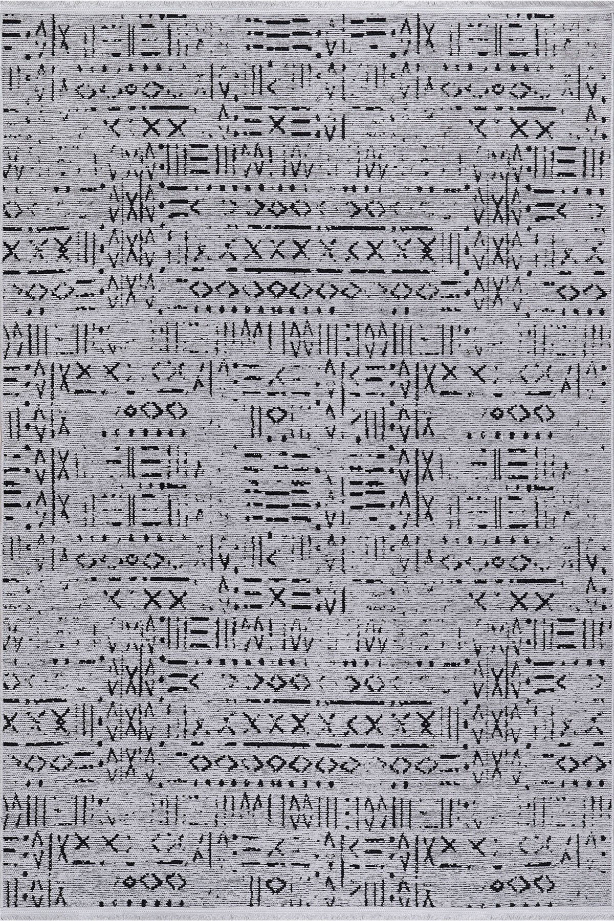 ETRO KİLİM 6202G GRİYıkanabilir,Katlanabilir,Yüksek Kalite Pamuk Salon Kilimi