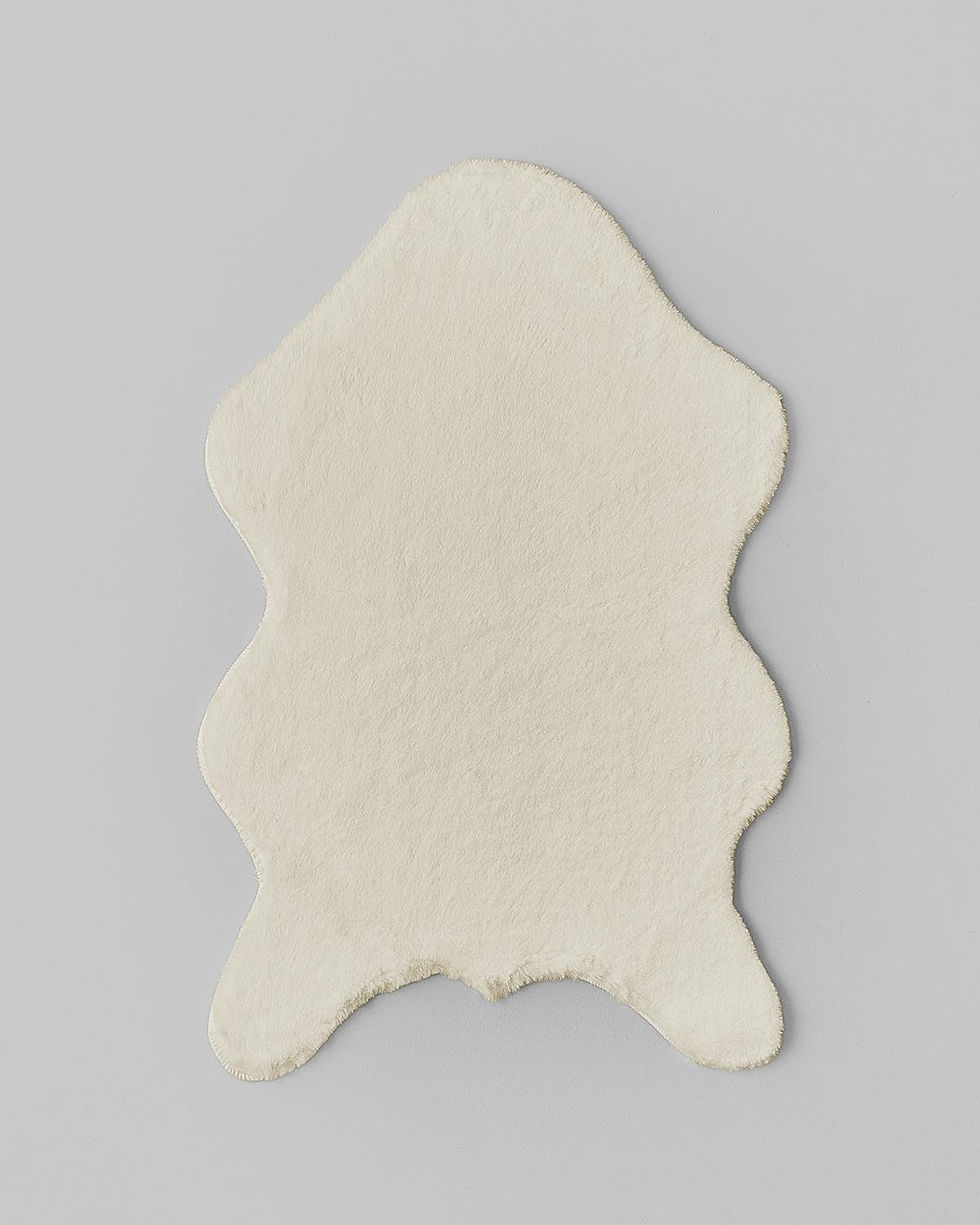 Tavşan Tüyü Peluş Post Bej Ultra Yumuşak Süet Tabanlı