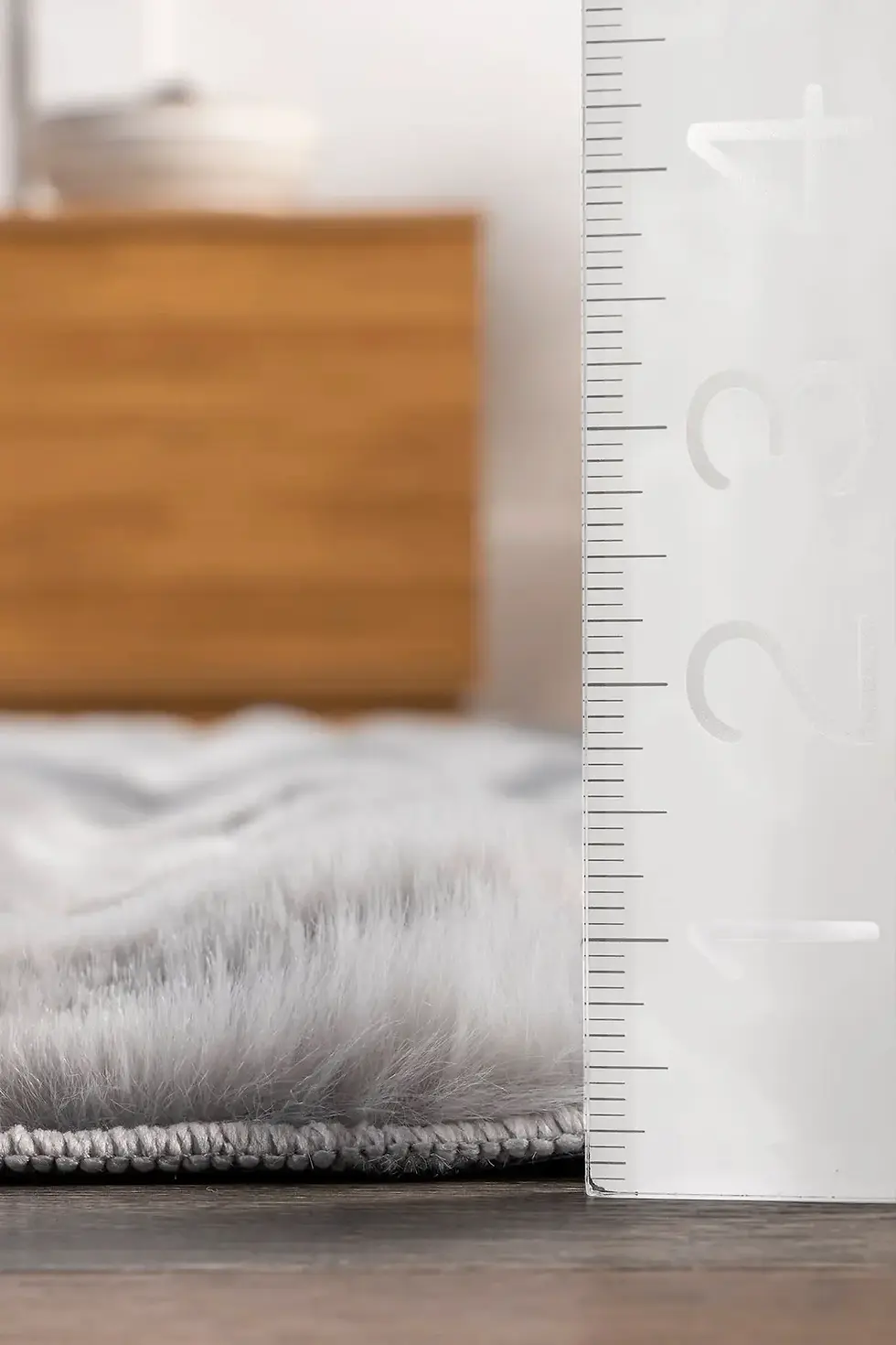 Küçük resim: Tavşan Tüyü Peluş Bubble Gri Ultra Yumuşak Süet Tabanlı