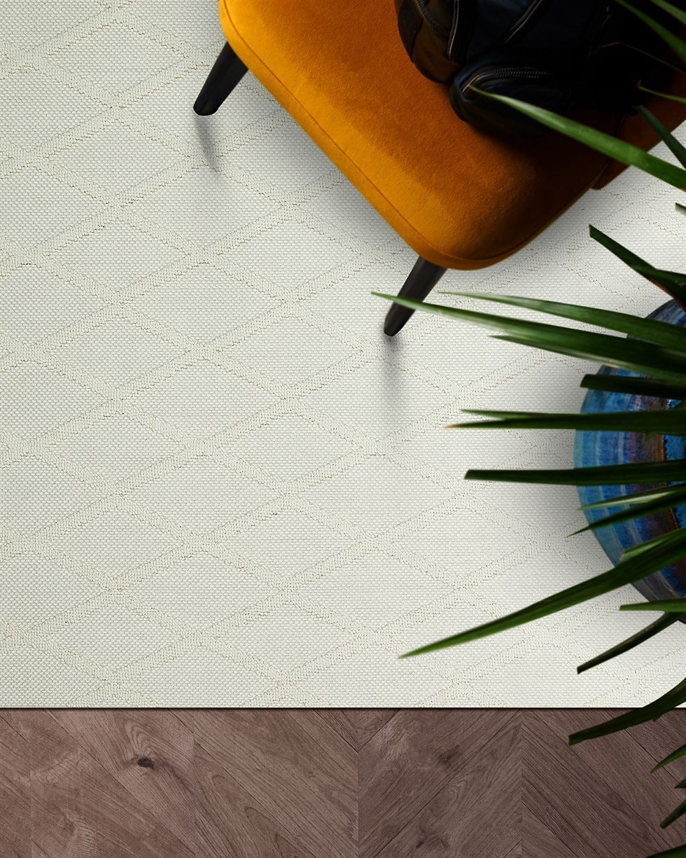 Küçük resim: COZY CZY 04 CREAM Hav Toz Vermez Modern Örgü Dokuma Makine Halısı