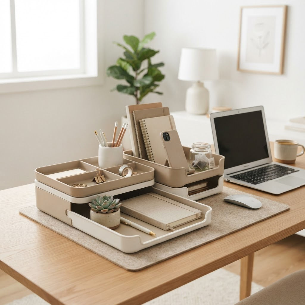 Calm Your Space — Modular Stackable Desk Organizer