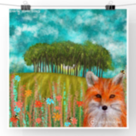 Nearly Home Trees & Fox Print