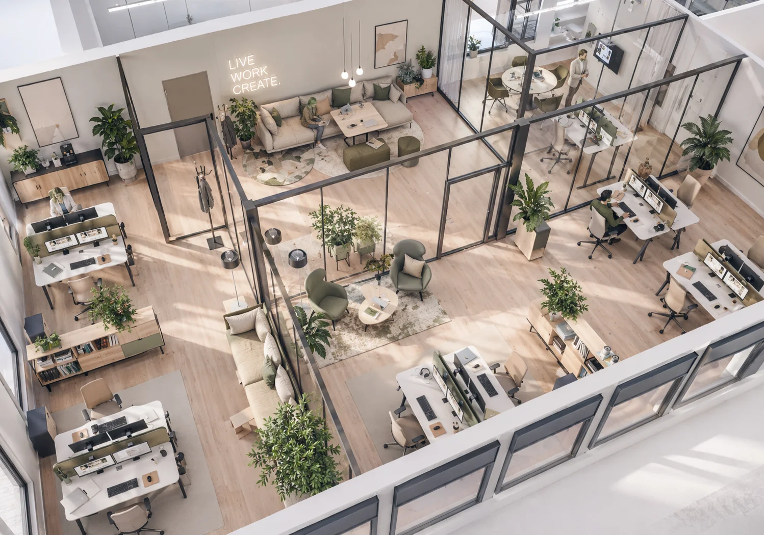 Visualisierungen machen ein Projekt vor seiner Realisierung in seinen wesentlichen Eigenschaften nachvollziehbar.   Sie vermitteln räumliche Zusammenhänge, Proportionen und die Wirkung eines Entwurfs im Kontext — noch bevor er gebaut wird.