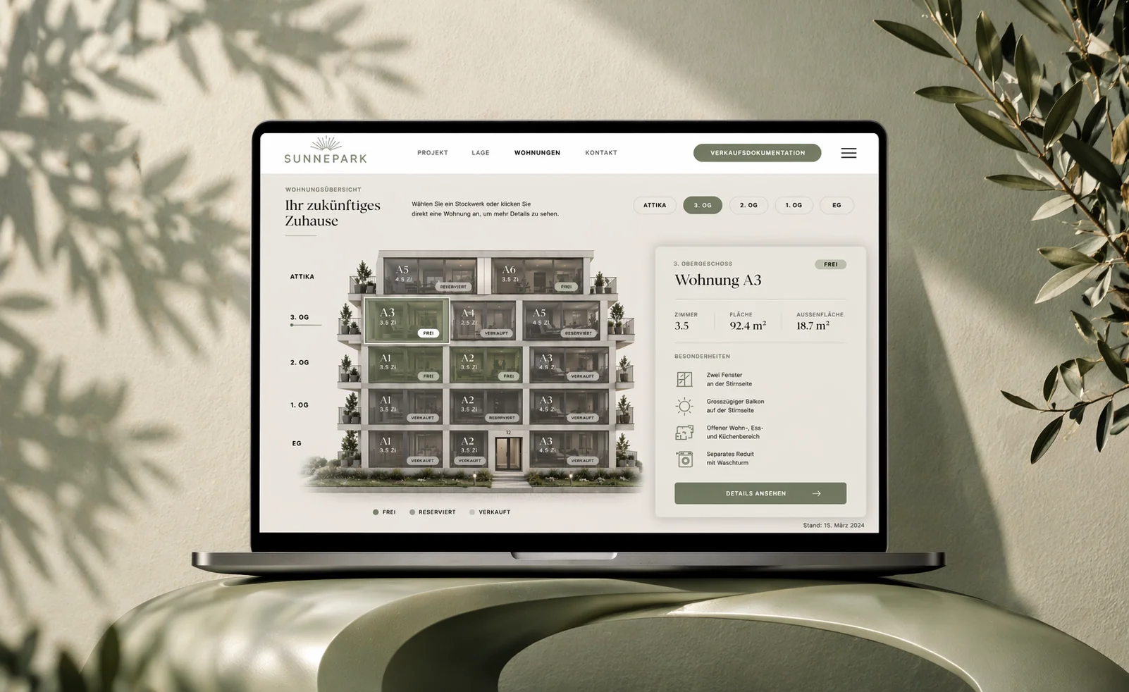 Professional architectural project website