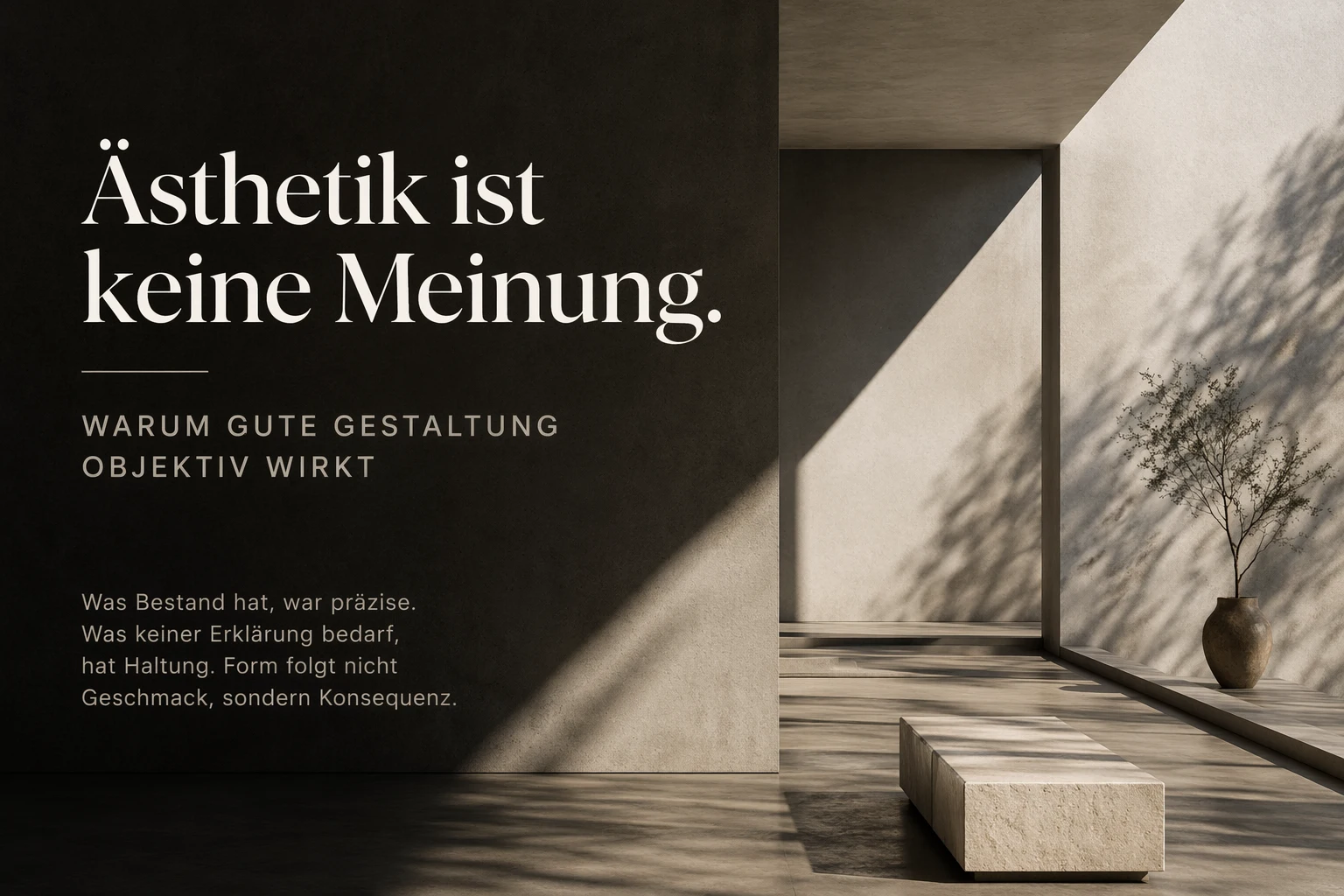 Ästhetik ist keine Meinung – gestalterische Qualität in der Architektur