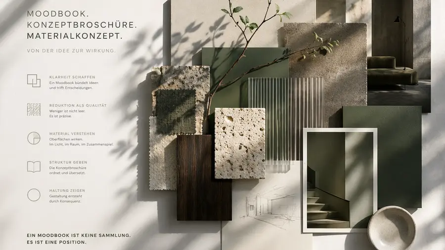 Das Moodbook als strategisches Instrument – Materialkonzept und Struktur in der Architektur