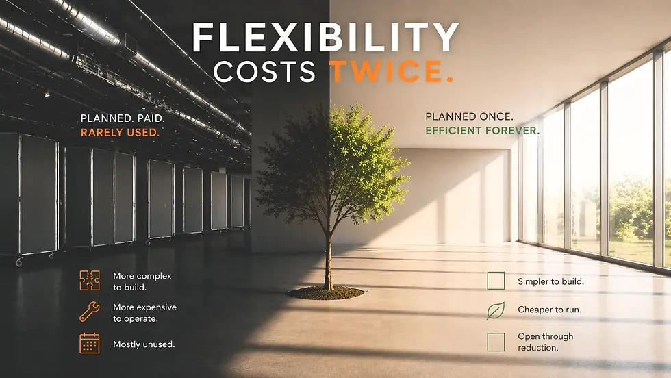 Flexibility Costs Twice – Why Neutral Design Is More Efficient