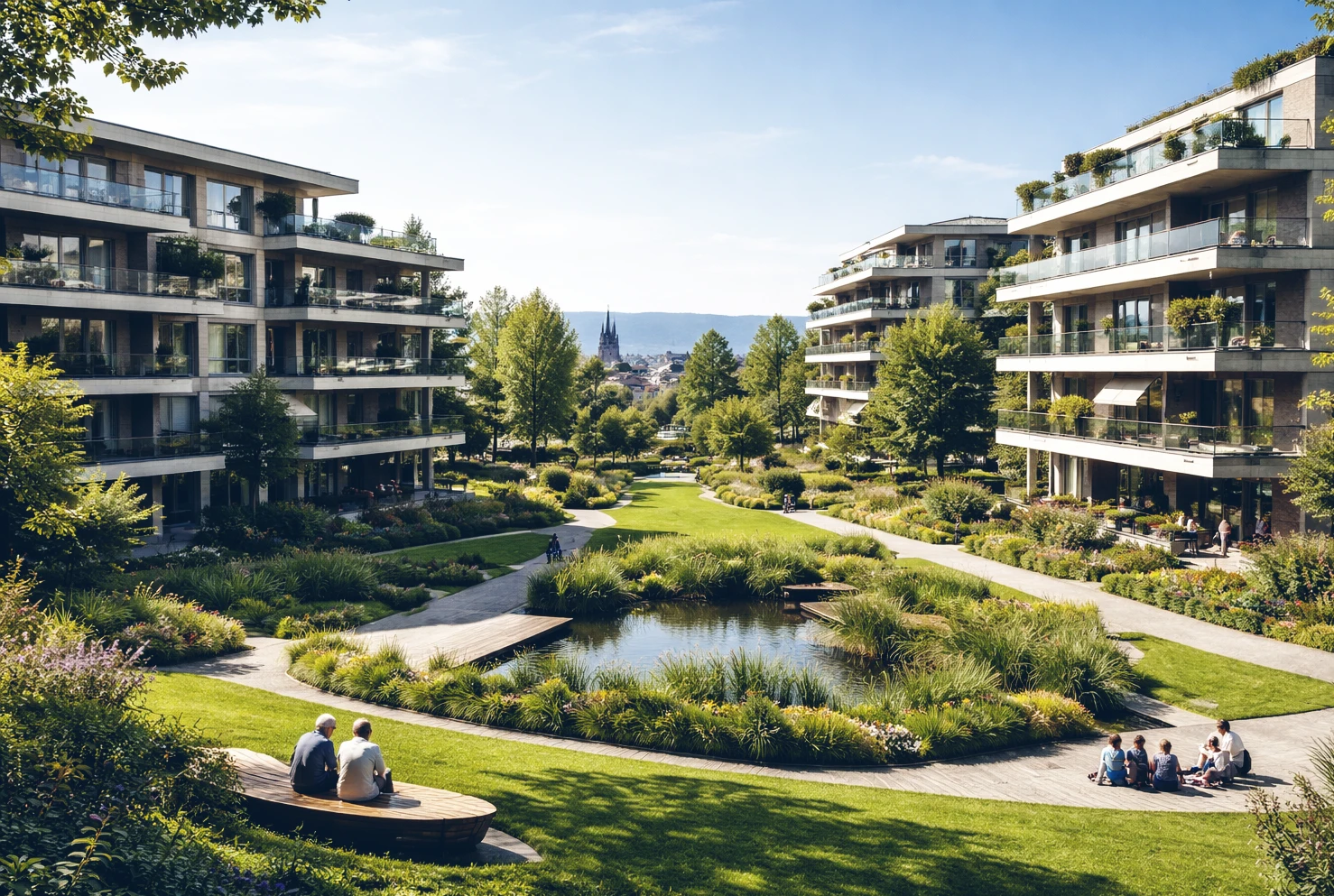 Das Architektur Rendering vermittelt ein klares Designkonzept.