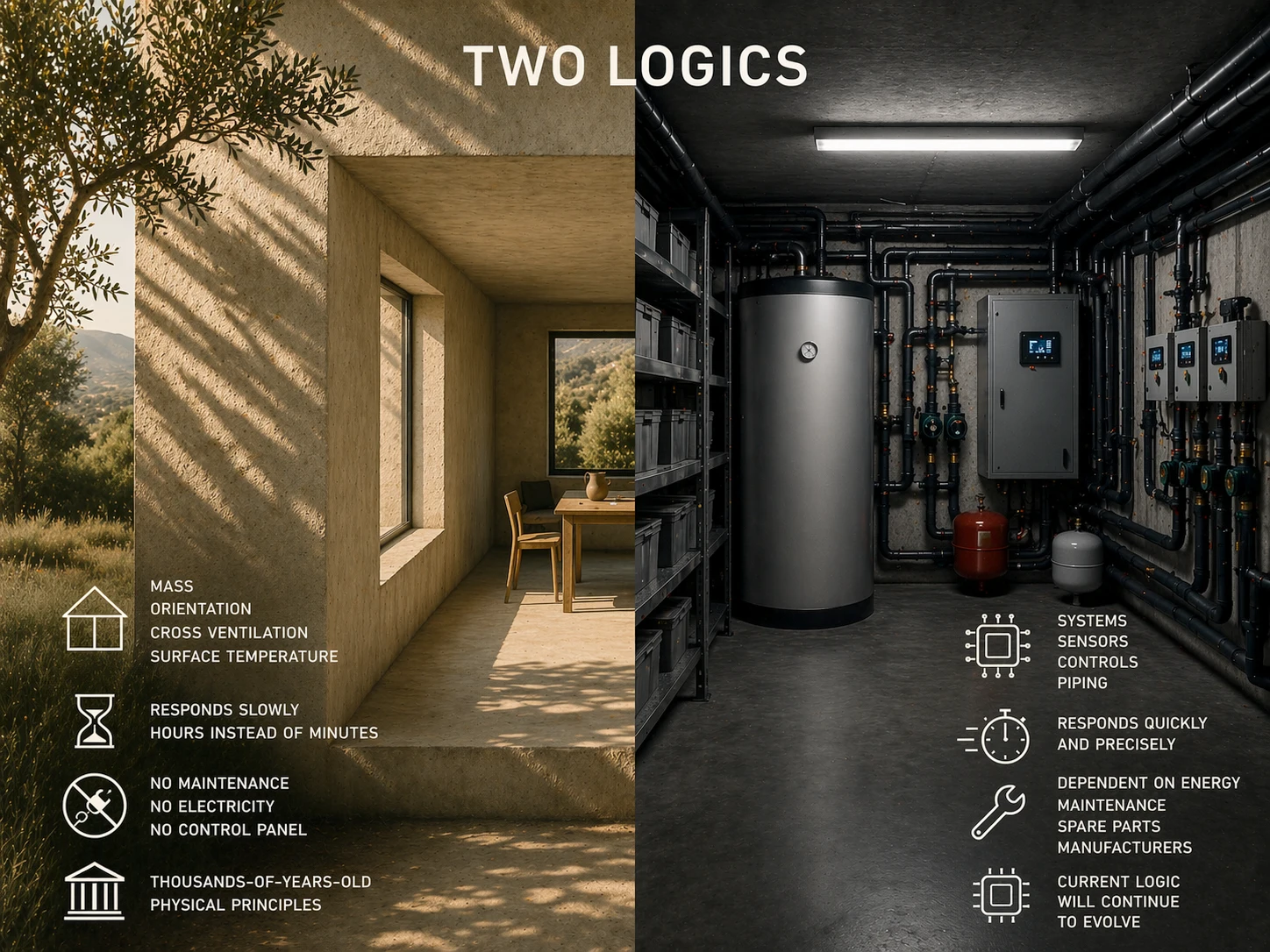 Zwei Logiken im Bauen – Physik versus Technik