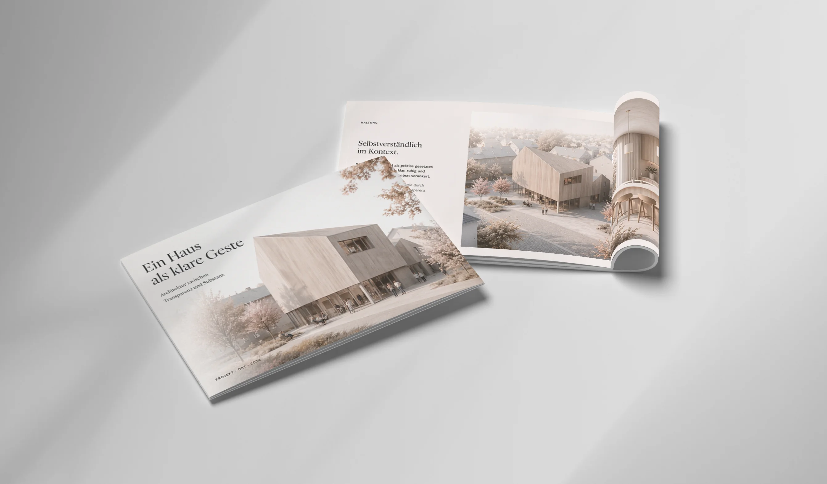 Architectural rendering with a balanced interplay between function and design.