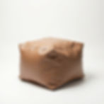 Modern Leather Pouf