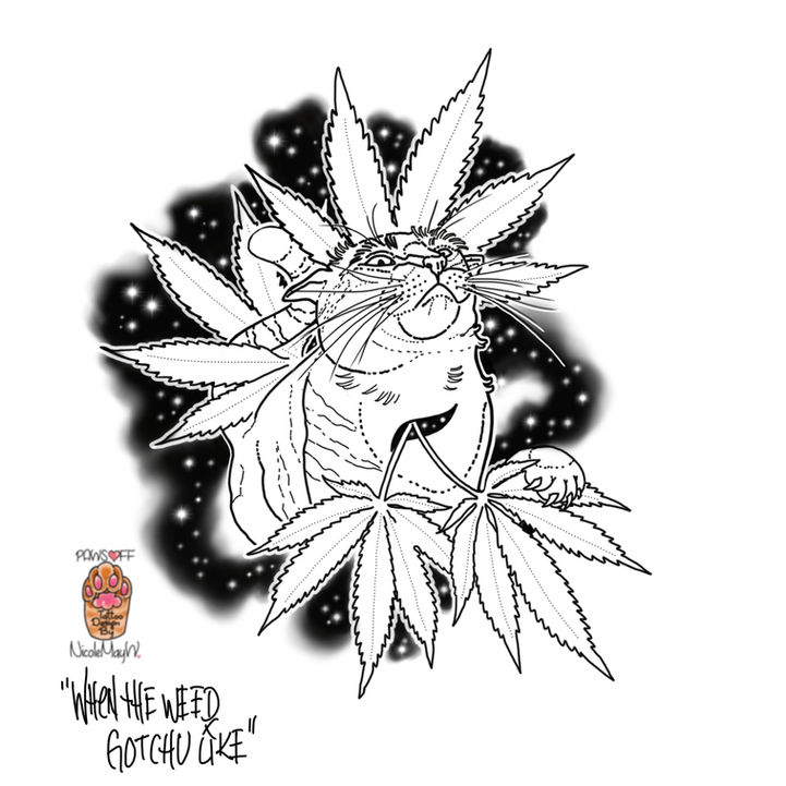 Weed tattoo cannabis marijuana 