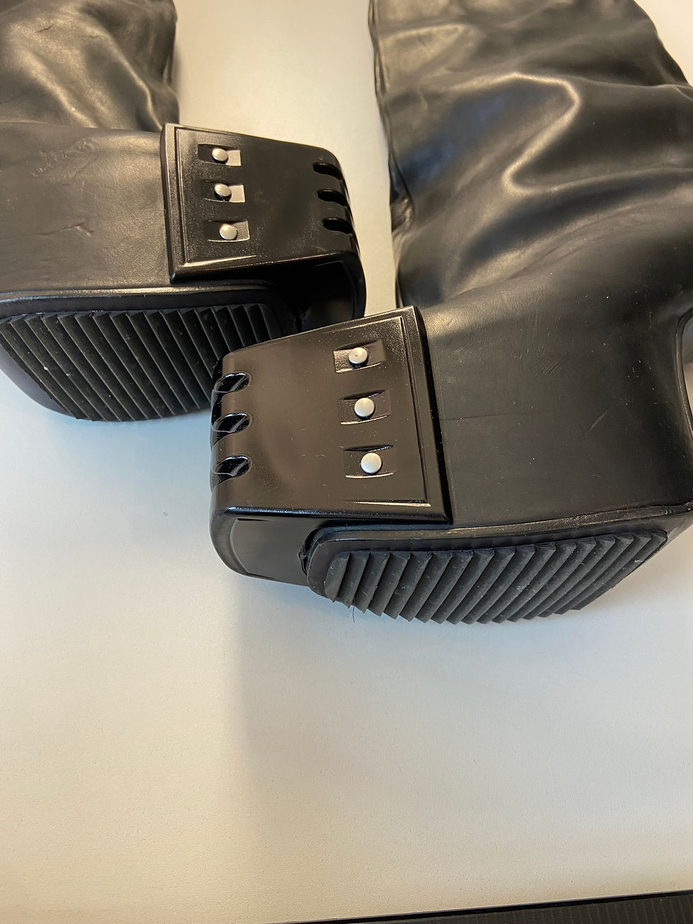 Thumbnail: Rick Owens Flared Kiss Heels Luxor Runway Sample