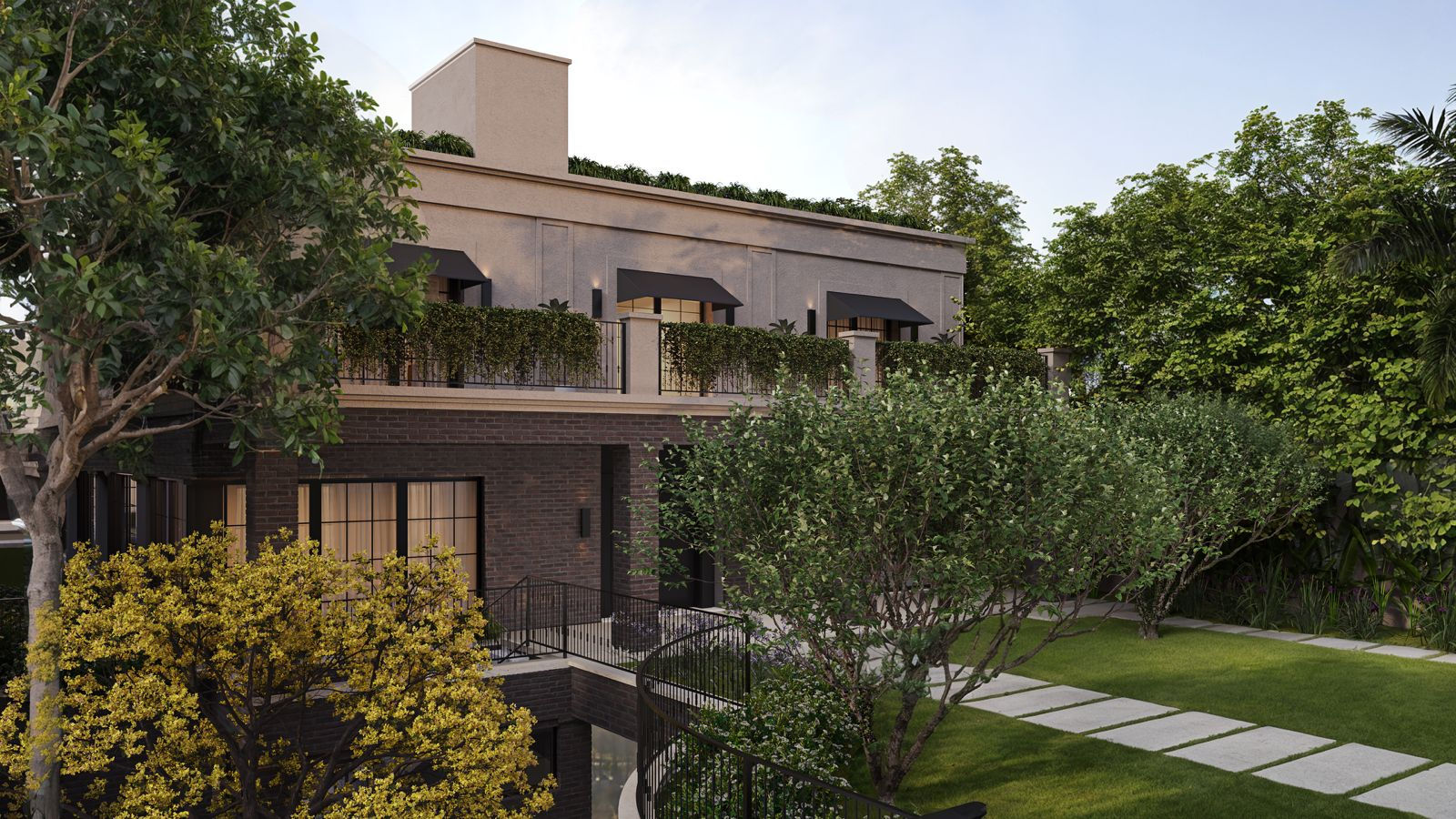 Casa Jabuticabeiras, imóvel de alto padrão em São Paulo, no Jardim Paulistano, com arquitetura neoclássica.