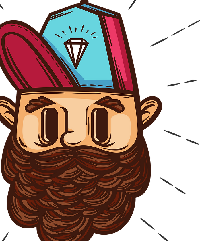 Hipster con el casquillo de diamante