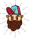Hipster med Diamond Cap