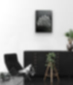 textured painting of cityscape at night