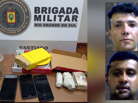 BM prende dupla por tráfico de drogas em Santiago