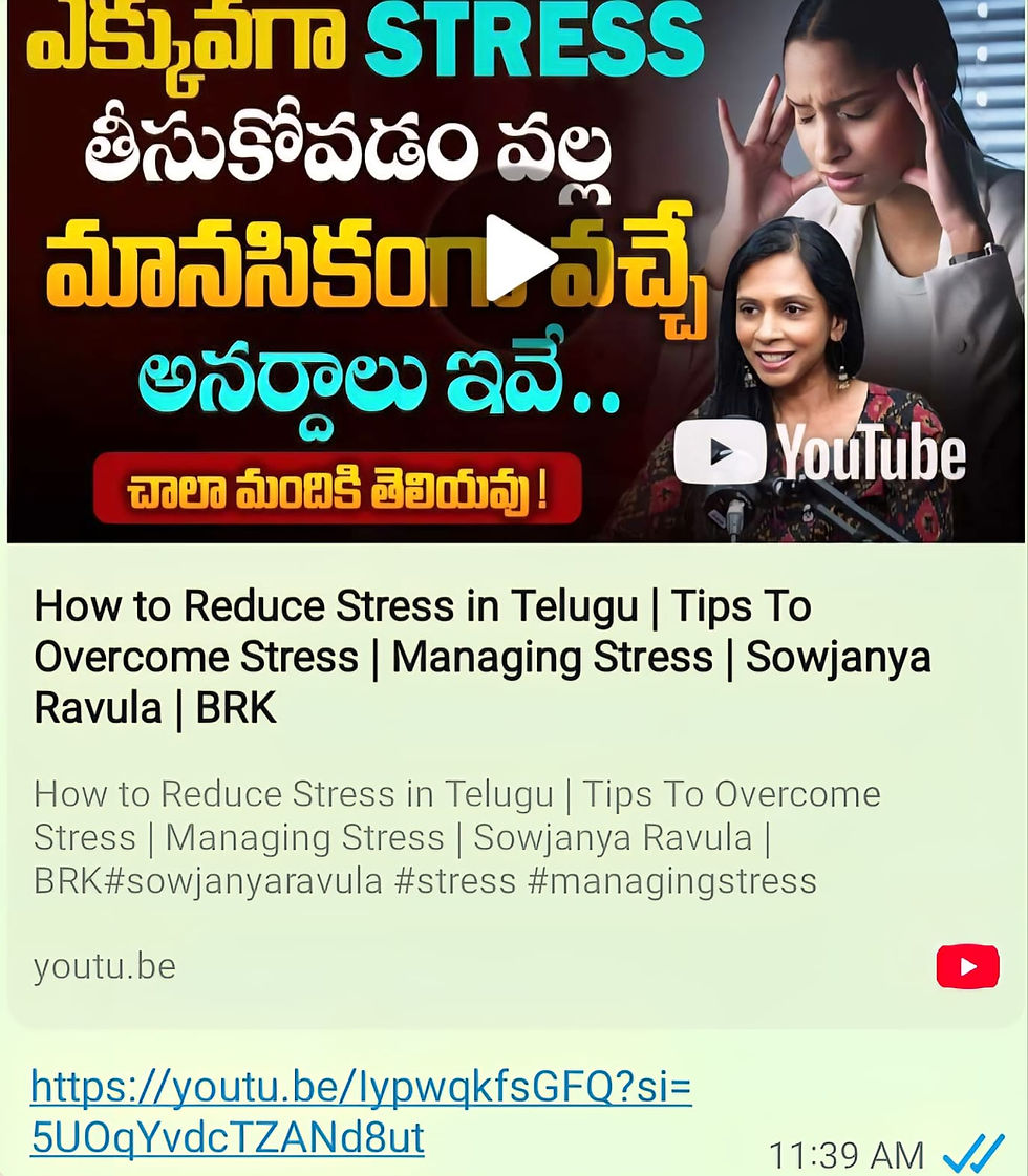 Stress management - some helpful tips