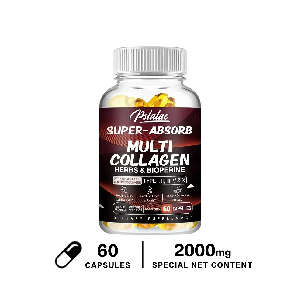 Thumbnail: Multi Collagen Capsules - for Skin, Hair, Nails & Bone Health, Supports Joint, D