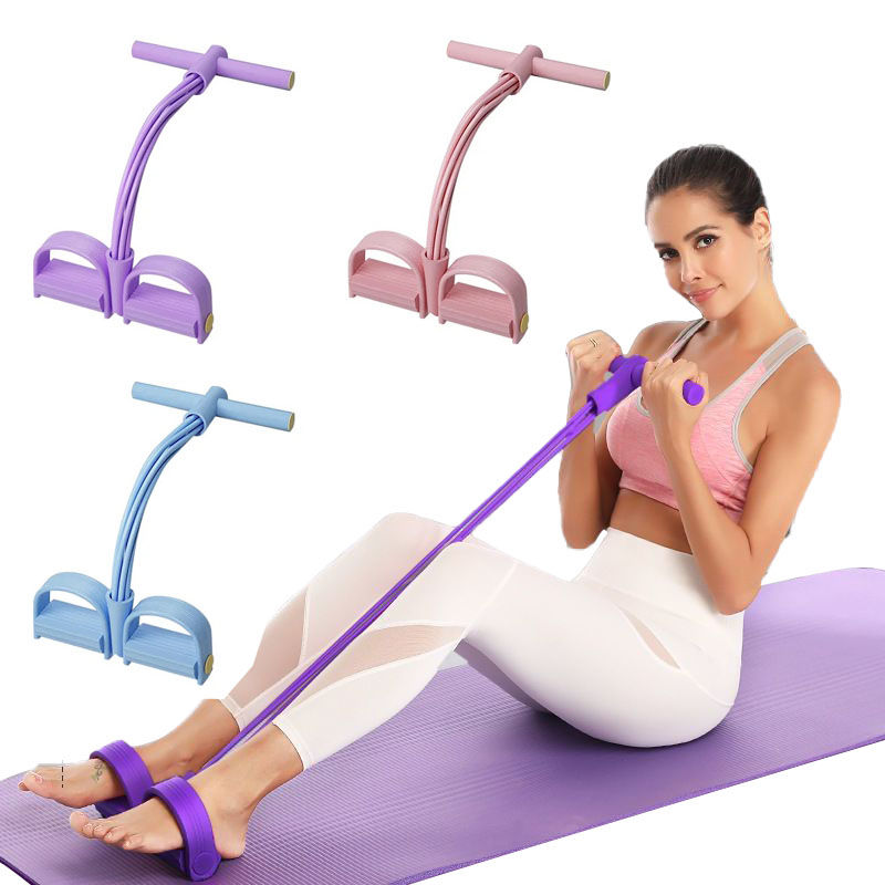 6-Tube Resistance Band Multi Function Tension Rope Fitness Bands 6-Tube Elastic