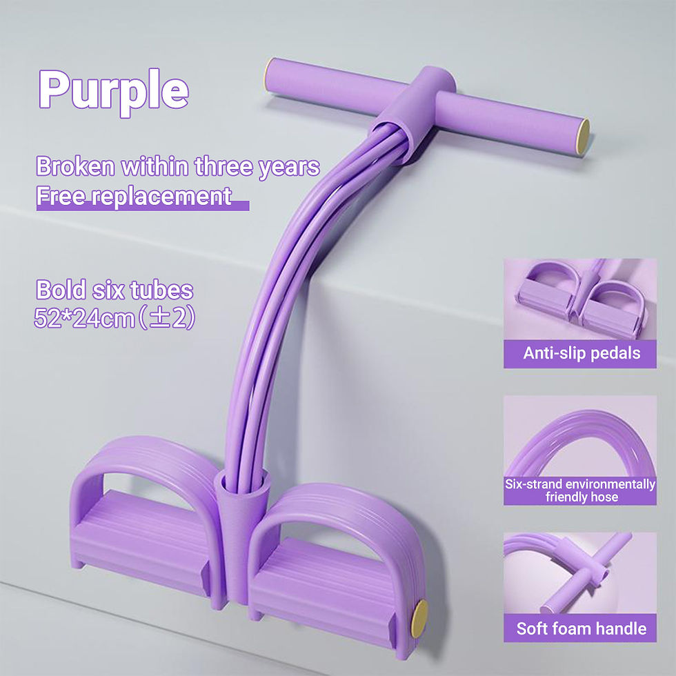Thumbnail: 6-Tube Resistance Band Multi Function Tension Rope Fitness Bands 6-Tube Elastic 