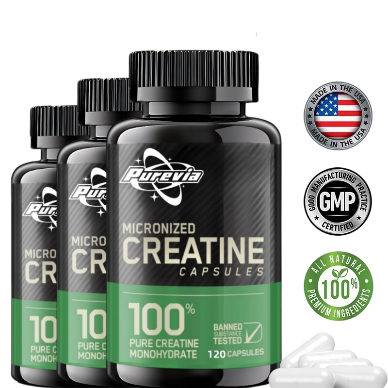 Nutrition Micronized Creatine Monohydrate Capsules, Keto Friendly, 2500mg, 120 C