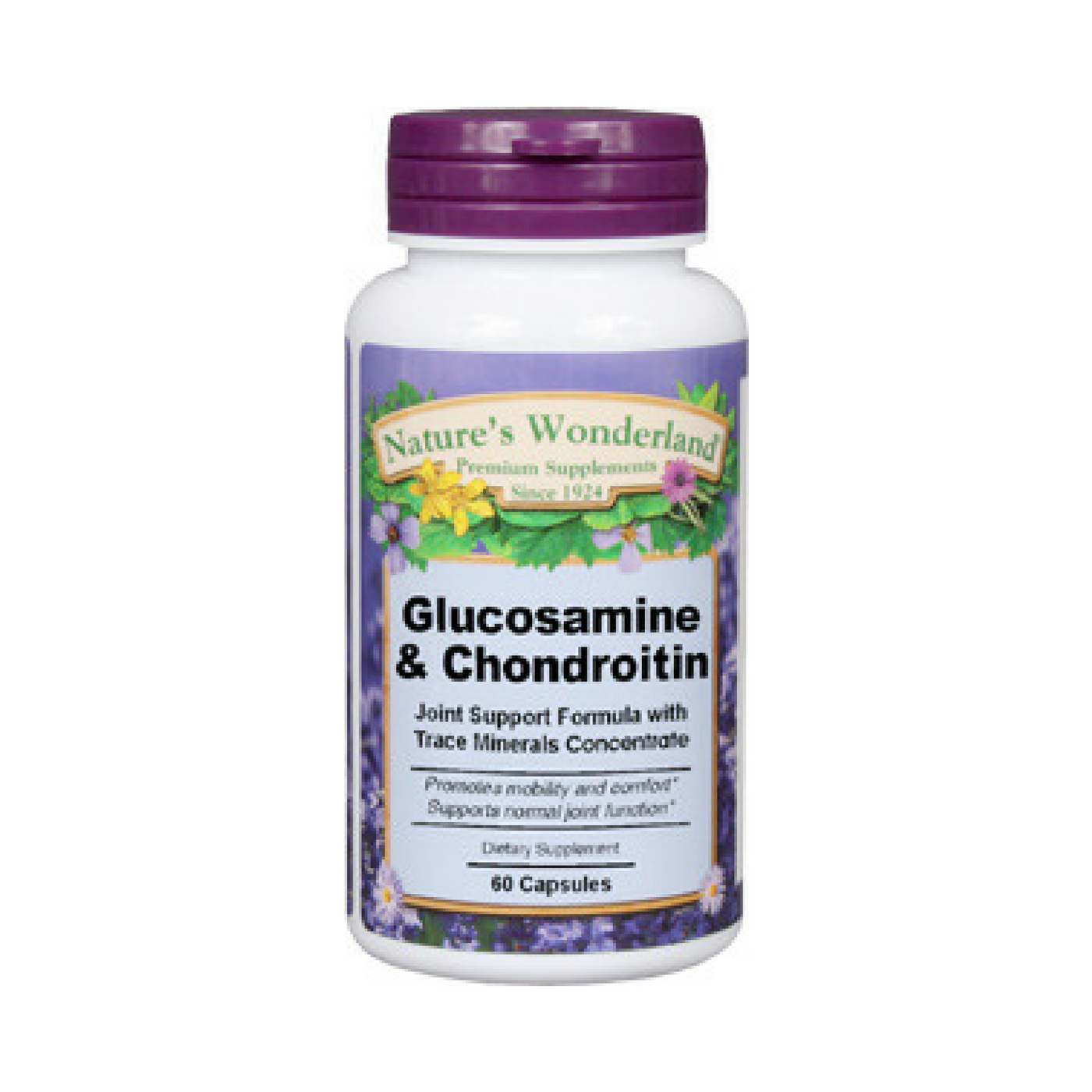 Glucosamine & Chondroitin Capsules, 60 capsules (Nature's Wonderland)