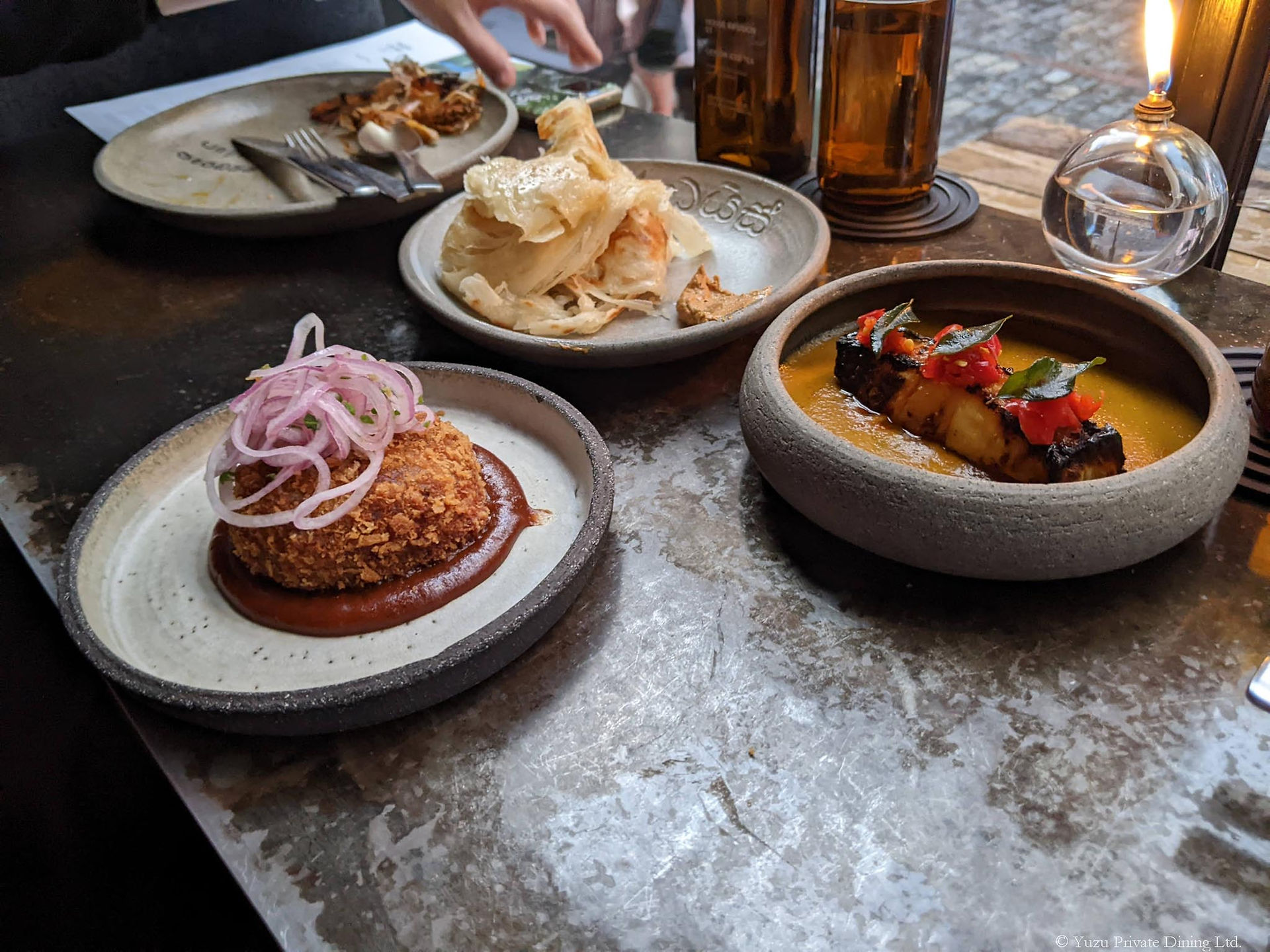 Sharing plates at Paradise, Soho