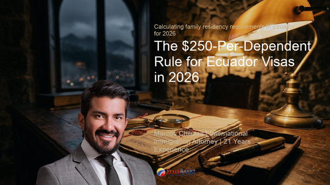 The $250-Per-Dependent Rule for Ecuador Visas in 2026