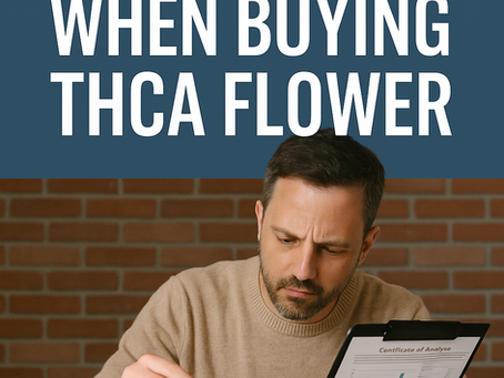 Business owner analyzing wholesale THCA hemp flower quality