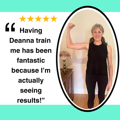 “Having Deanna train me has kept me motivated and helped me reach my goals!” (Instagram Po