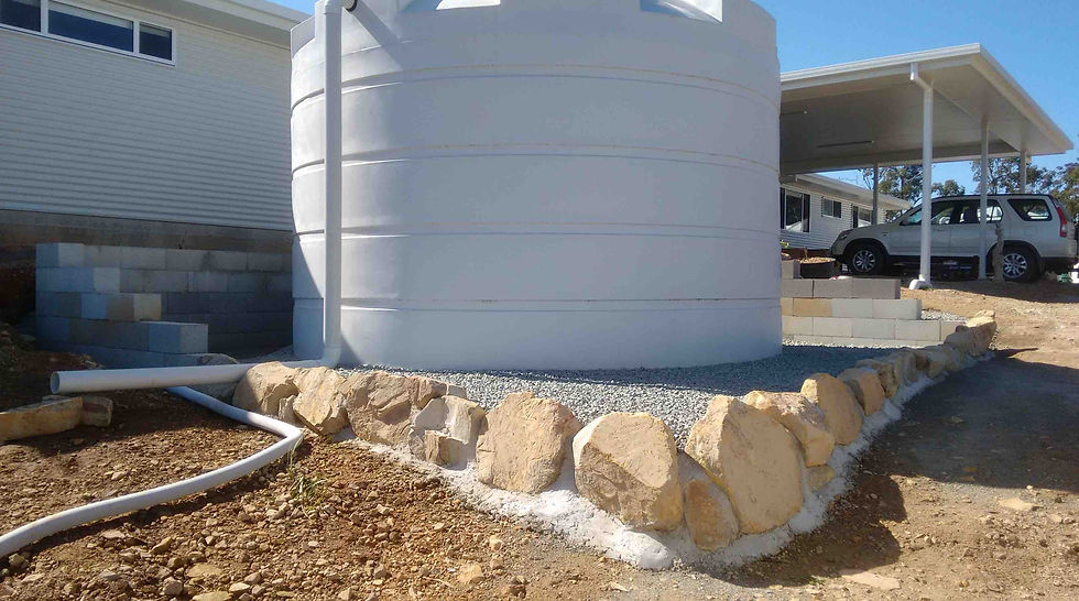 Water Tank Install and Retaining Walls